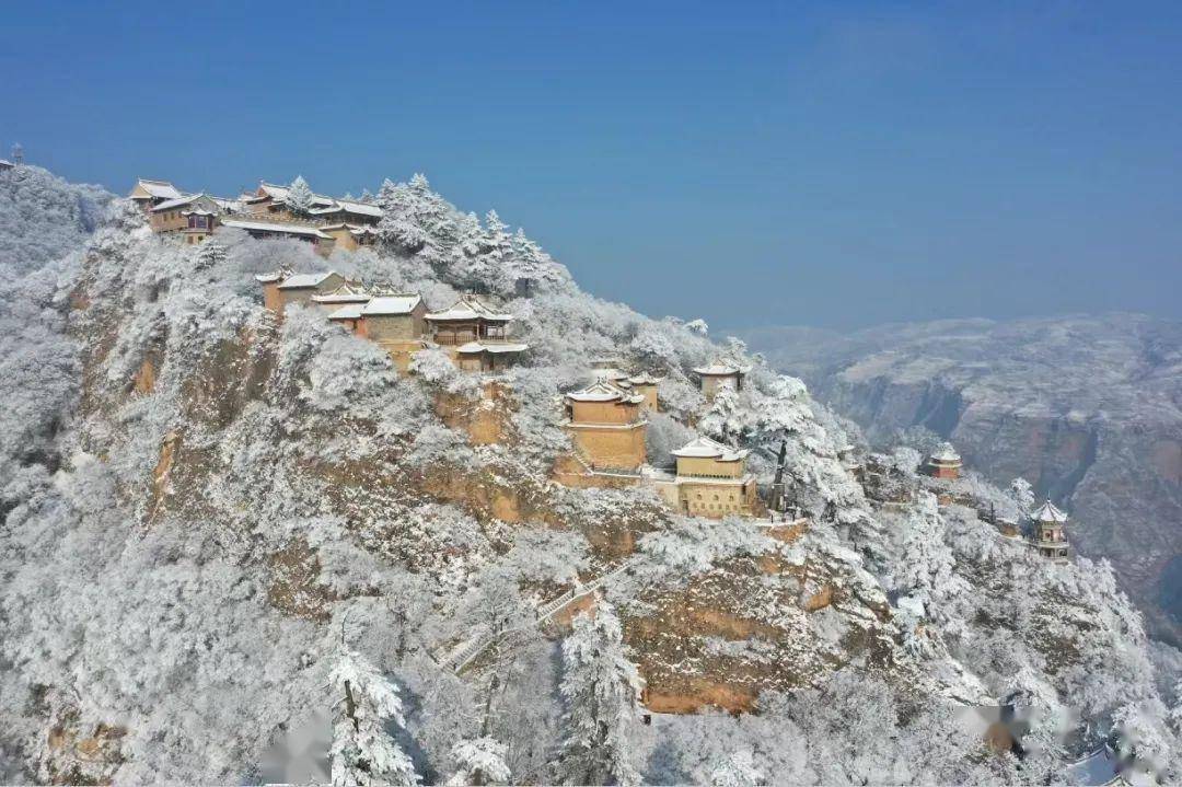 崆峒山雪景图片图片