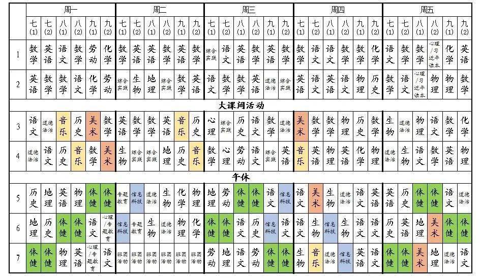 扬中市中小学2024年春学期课表公示