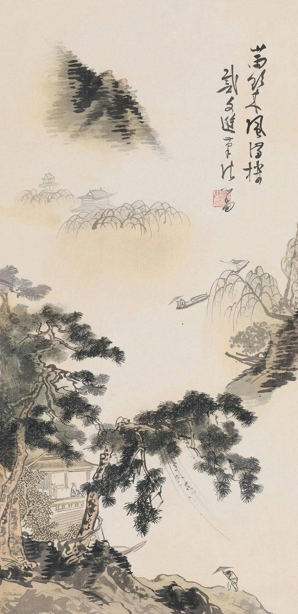 【中华文化】现代名家画雨_春雨_文治_黄宾虹