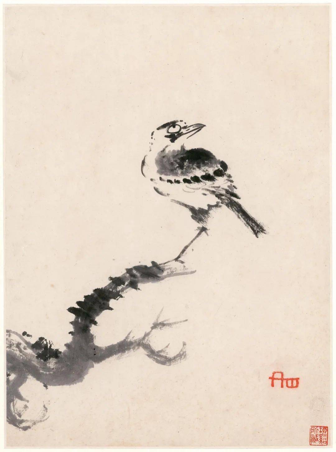 八大山人书画册 :寥寥几笔,气场全开_山水画_花鸟画_经典
