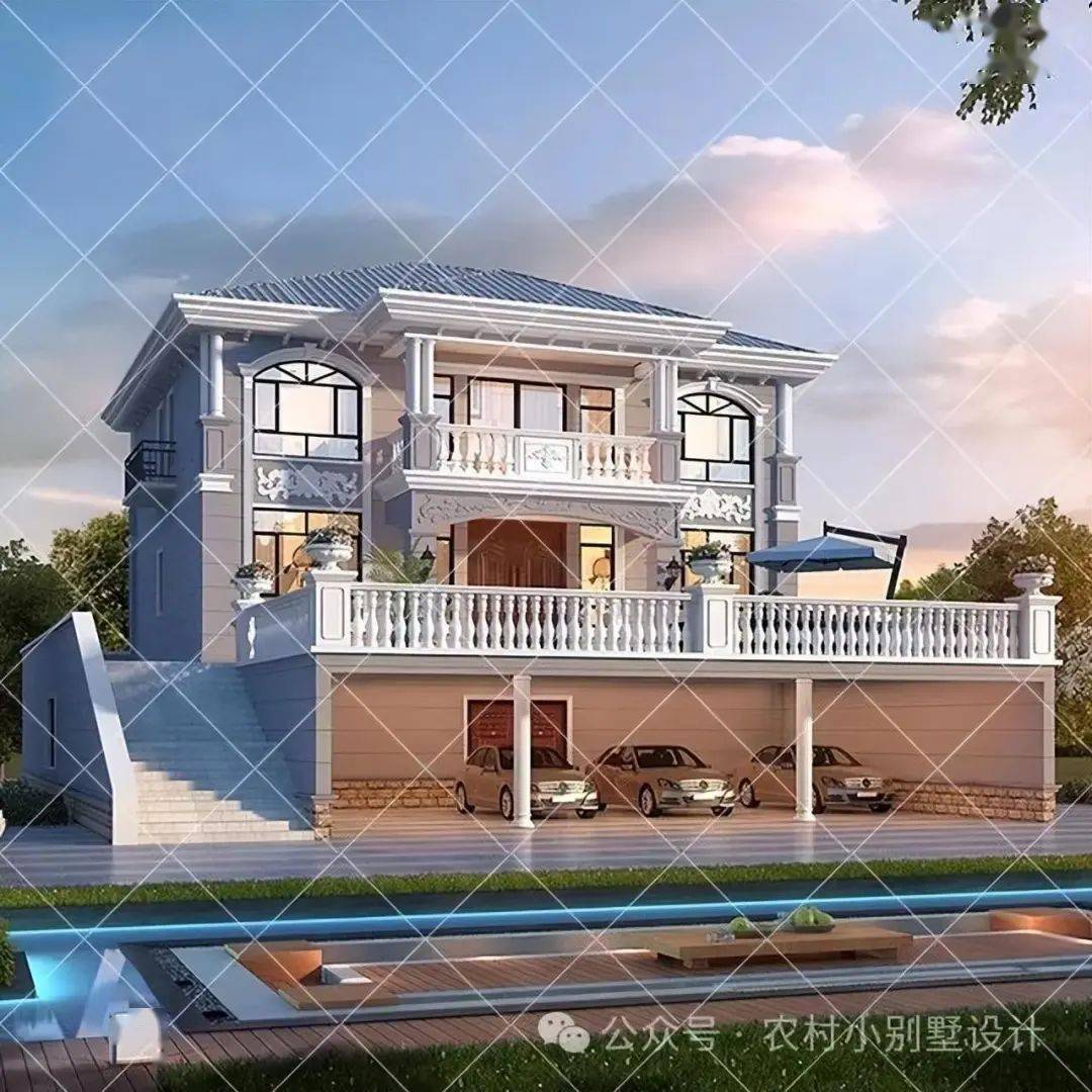 20款带架空层自建房别墅,梅雨天让你不再受困扰_农村_防潮_设计