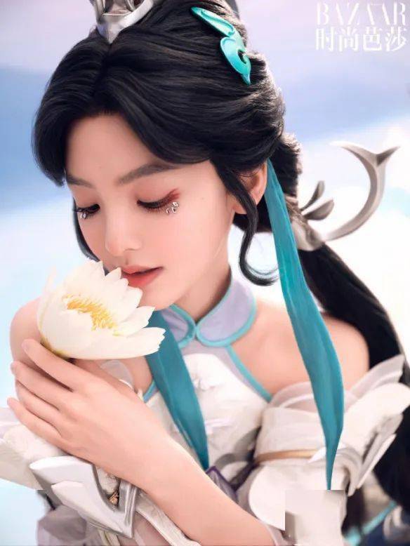 太美了!章若楠cos《王者荣耀》大乔"白鹤梁神女"