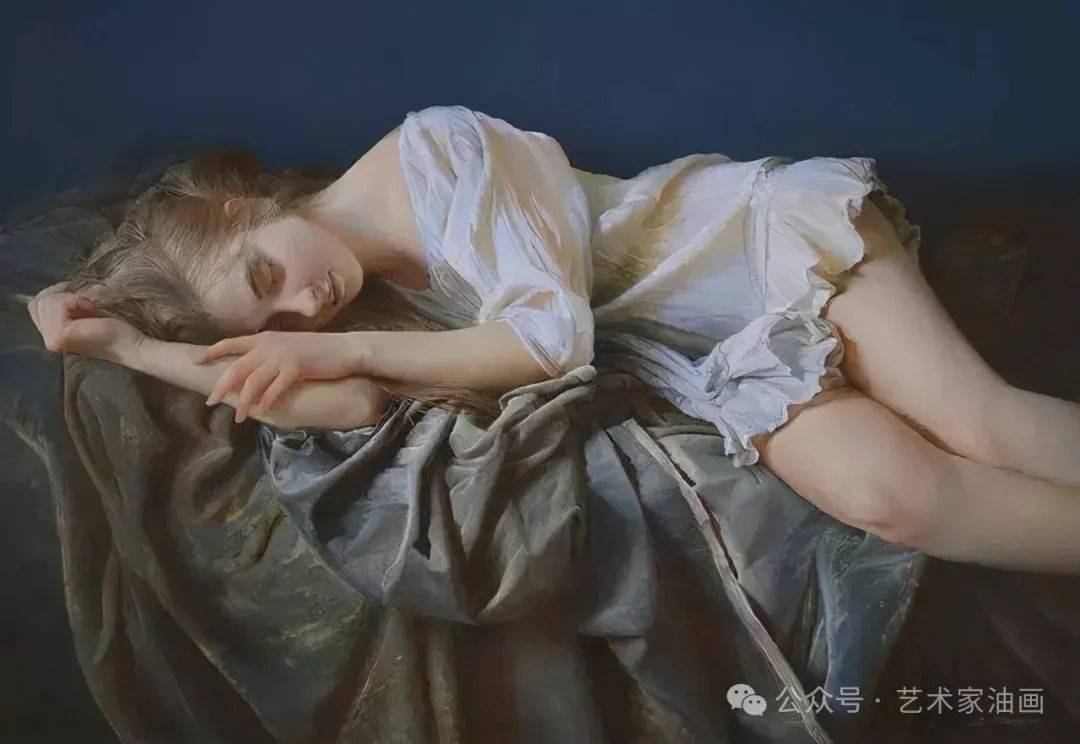 俄罗斯画家serge marshennikov写实油画少女