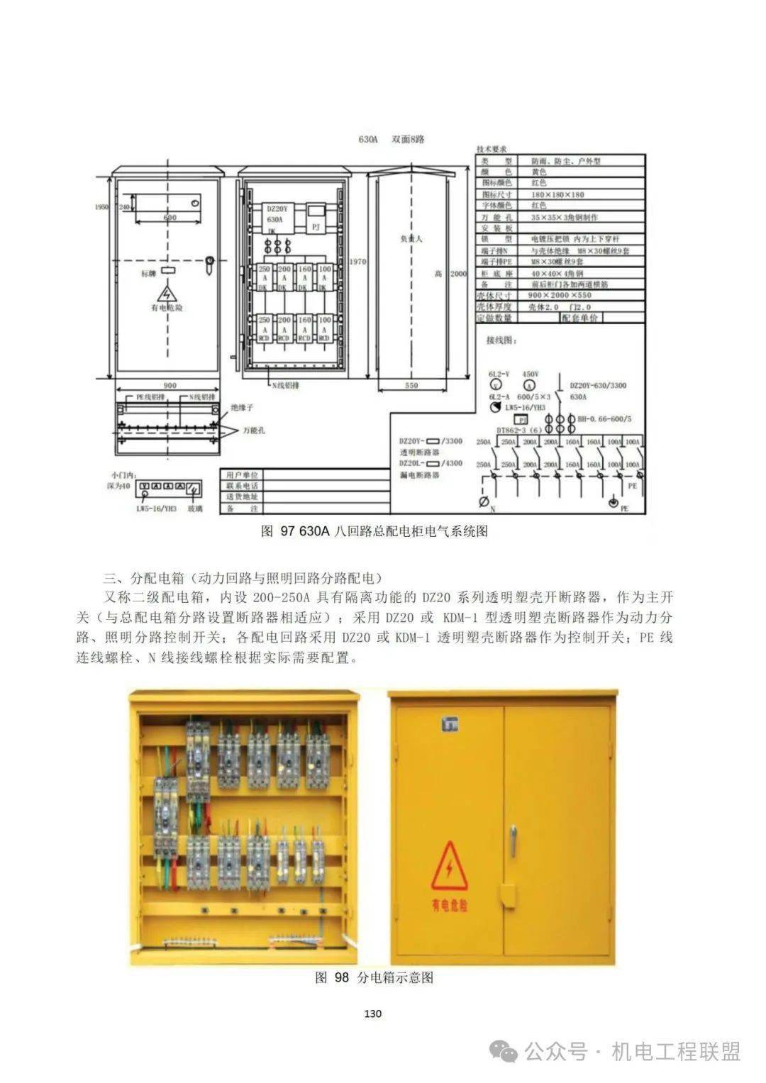 三配电箱标准配置图图片