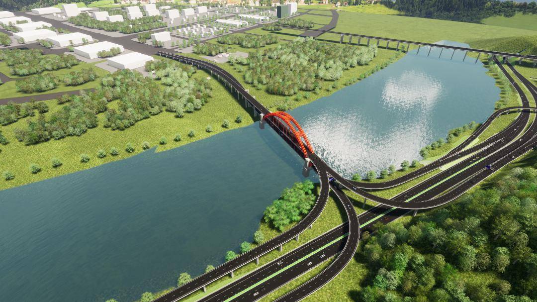 温州北站互通工程位于三江街道启灶新村,连接线采用双向六车道一级