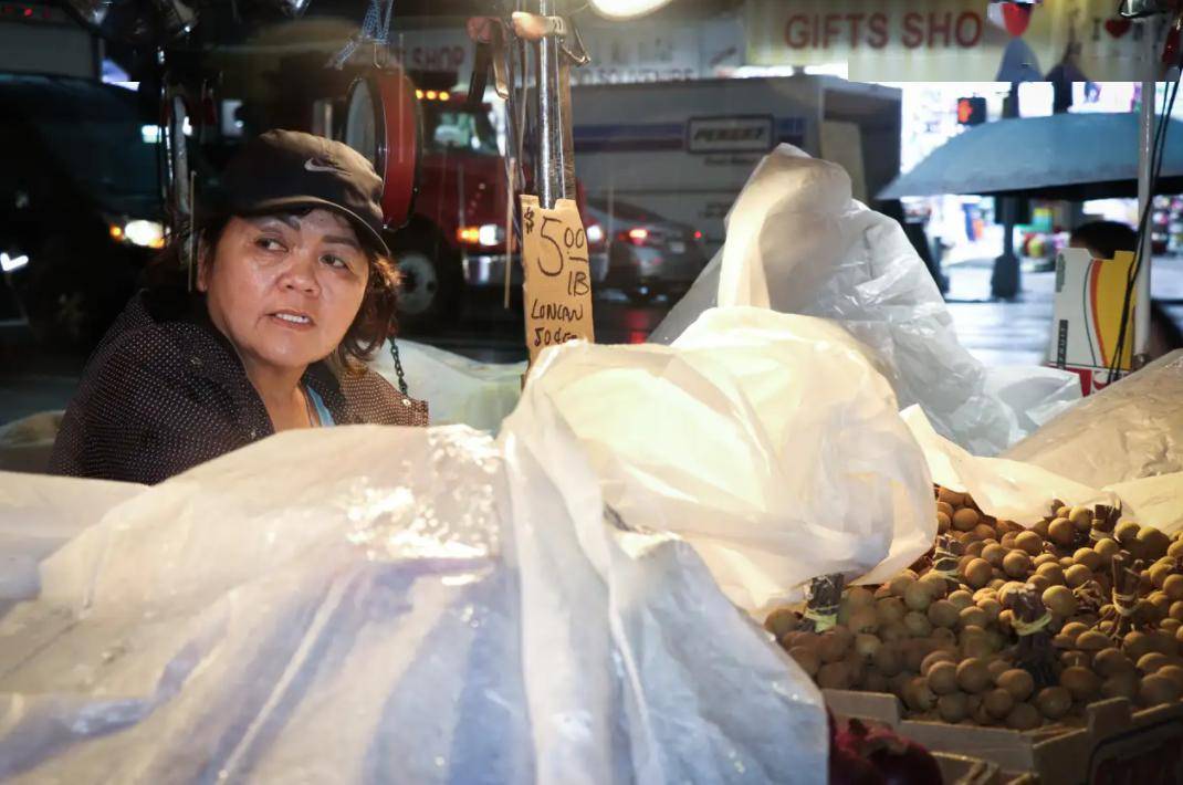 亚裔女子唐人街摆水果摊27年,两个子女常春藤毕业_张梅_工作_移民