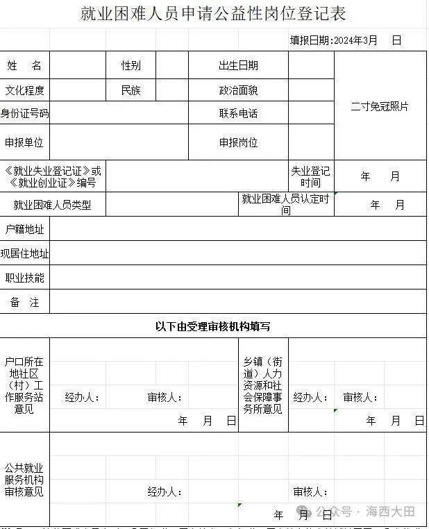 招聘60名大田县2024年公开招聘公益性岗位人员