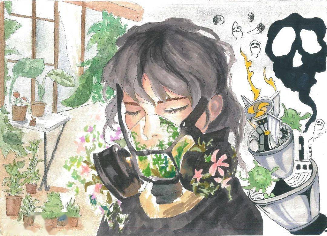 江都区中小学生《环境健康杯》征文绘画大赛优秀作品展示_空气_一等奖