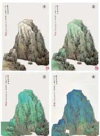 青绿山水山石很难画十种染法不容错过