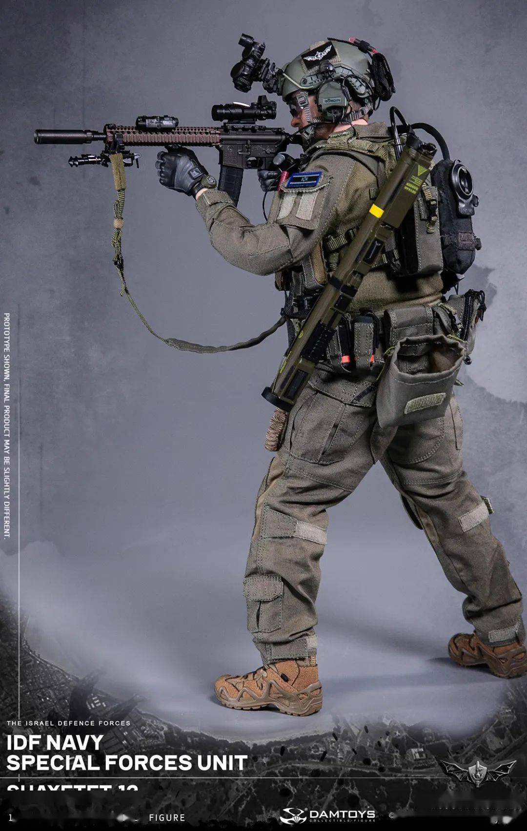 新品预定~ damtoys 1/6 以色列idf国防军海军特种部队第13突击队 7810