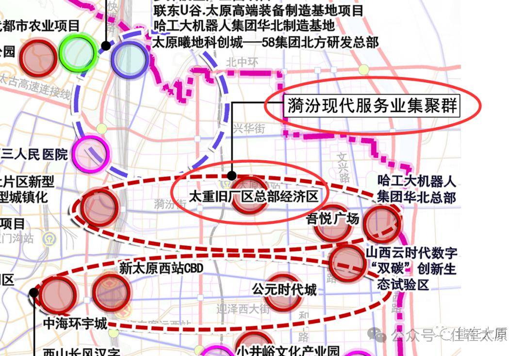 空间发展战略规划万柏林区重点产业项目分布