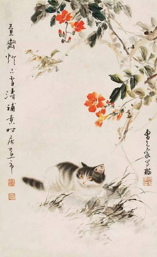 李可染画的猫图片