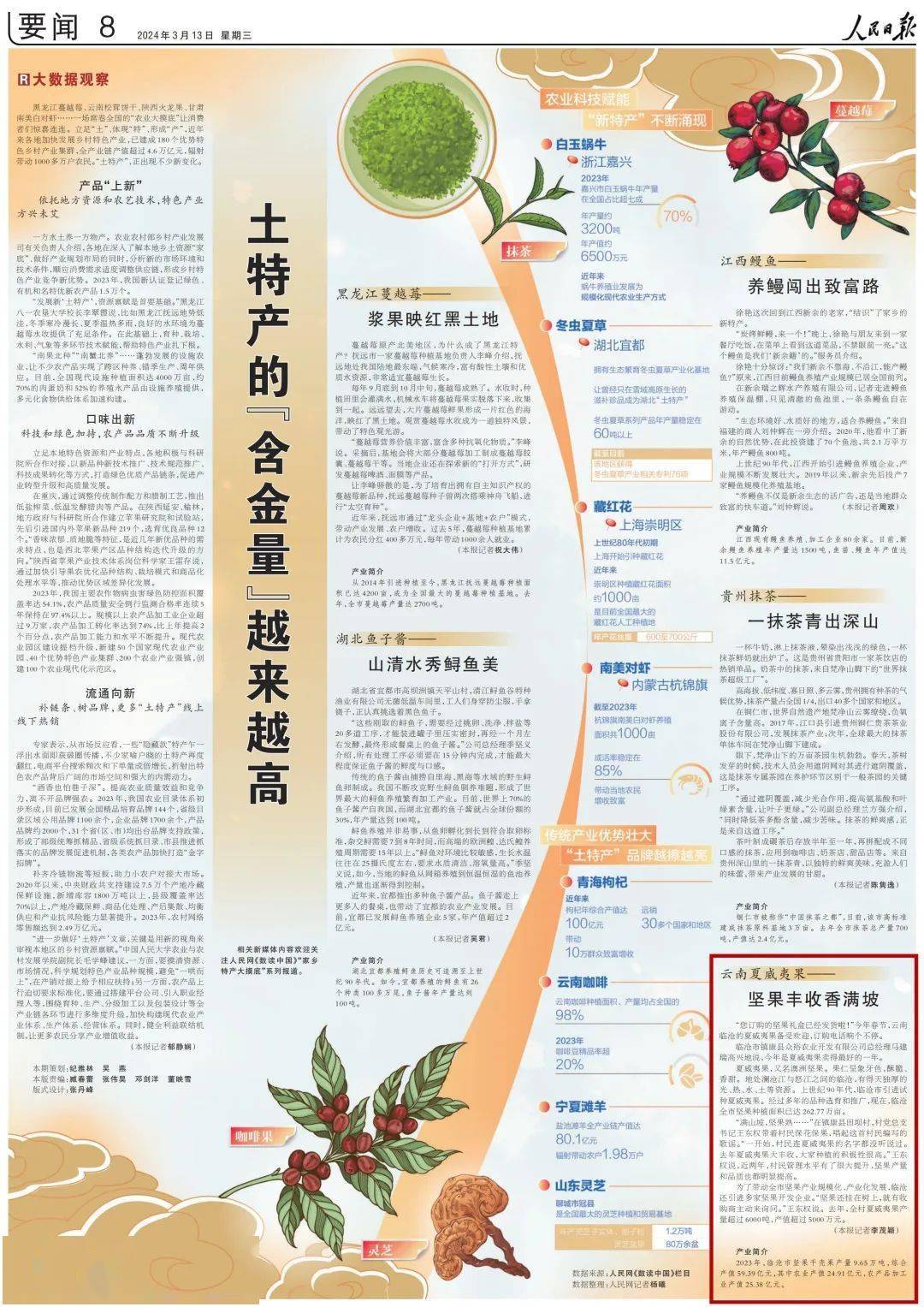 土特产"含金量"越来越高,《人民日报》点赞临沧坚果_夏威夷果_王东权