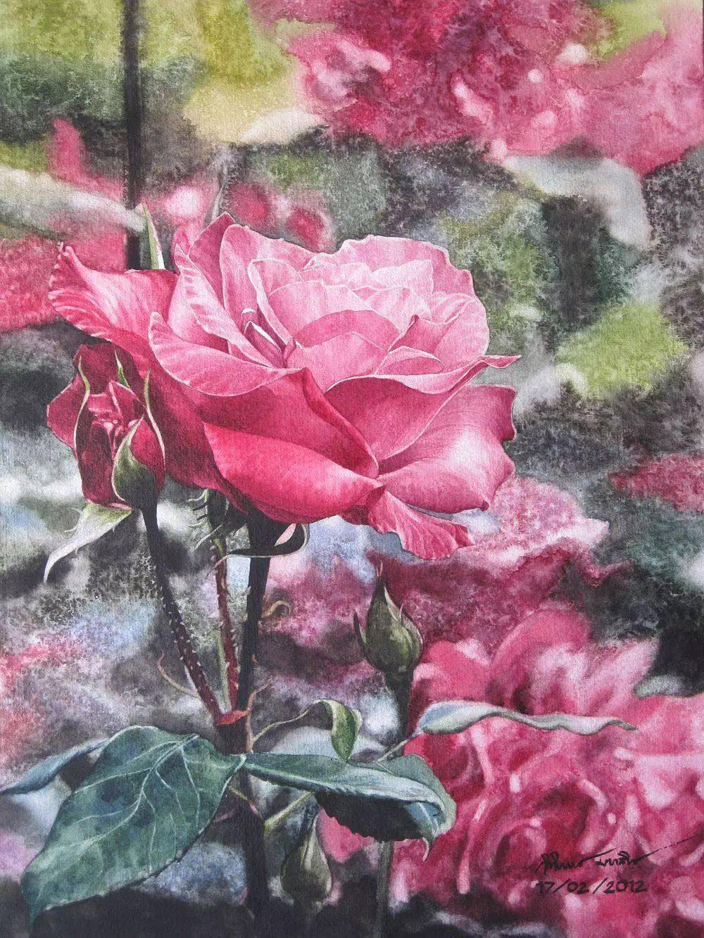 潘江龙等国内外水彩艺术大师;擅长水彩人物,师从关维兴,赫尔曼,尤金