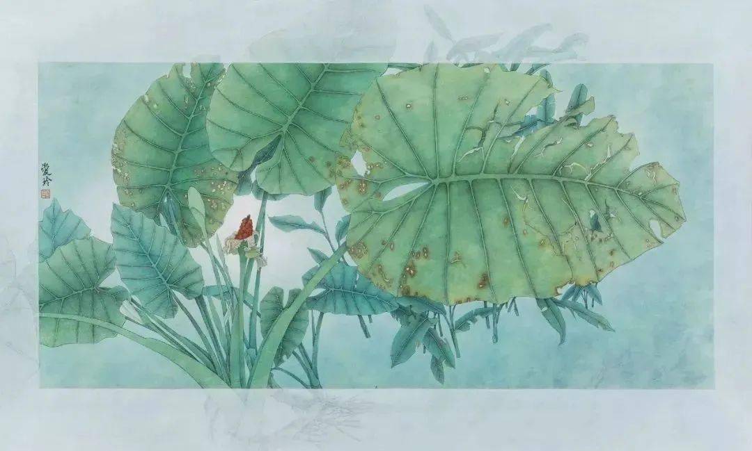 张爱玲的工笔花鸟画39图象一首首流淌的诗意