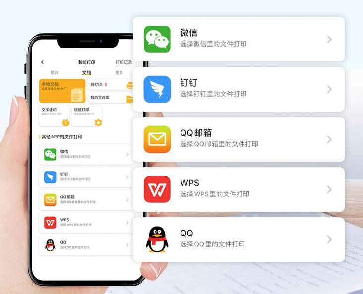 其次,它操作也很简单,只需要手机wifi直连,就可以一键远程打印,微信