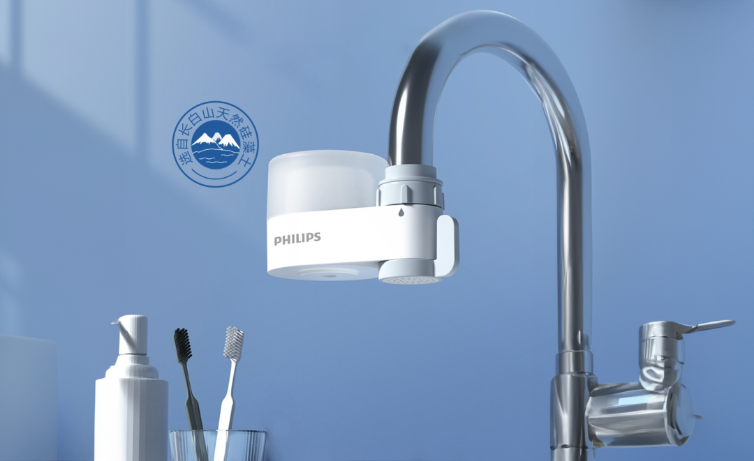飞利浦陶瓷水龙头净水器四重过滤净水效果超好可清洗滤芯易安装