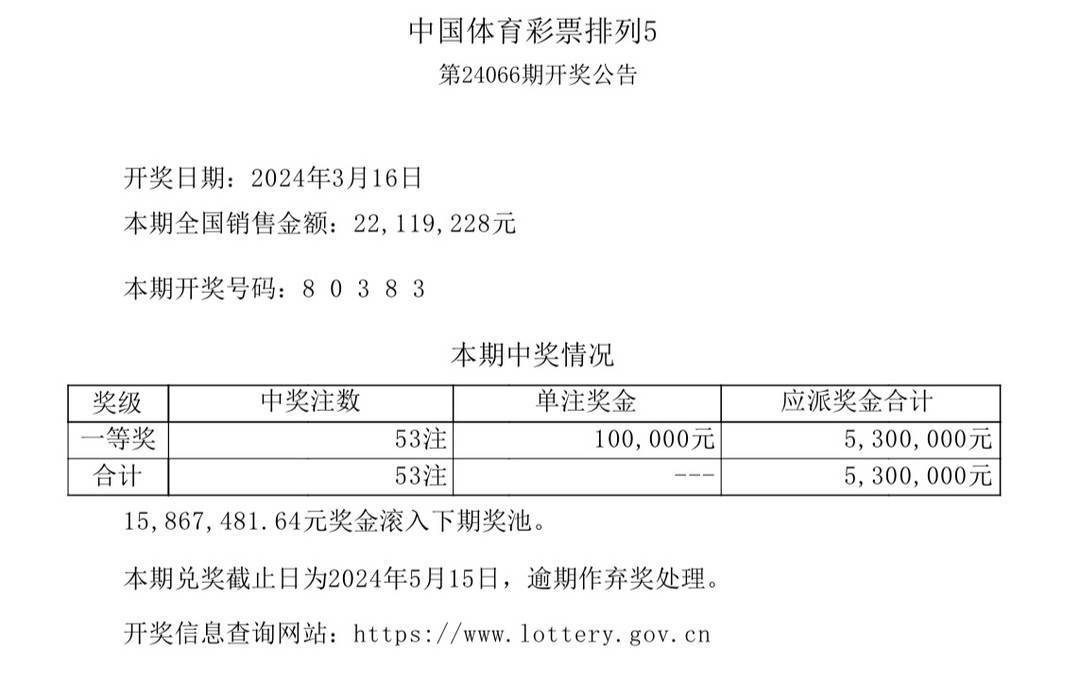 中国体育彩票3月16日开奖结果_销售金额_全国_足球