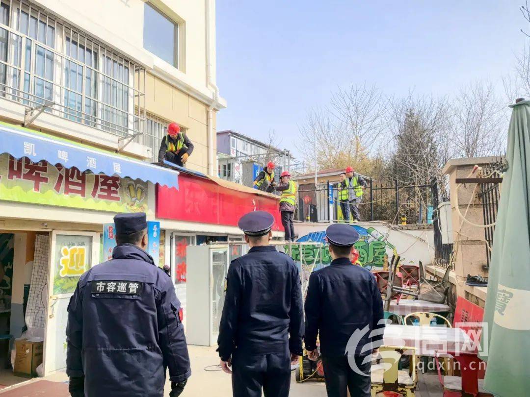 金家岭街道麦岛执法中队开展整治行动提升精细化管理水平