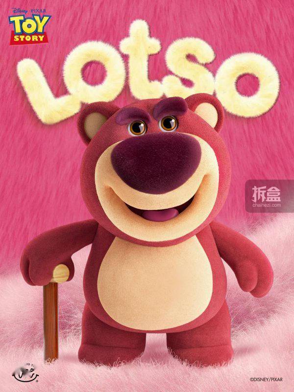 vgtego迪士尼植绒草莓熊lotso追踪眼香味潮玩手办摆件