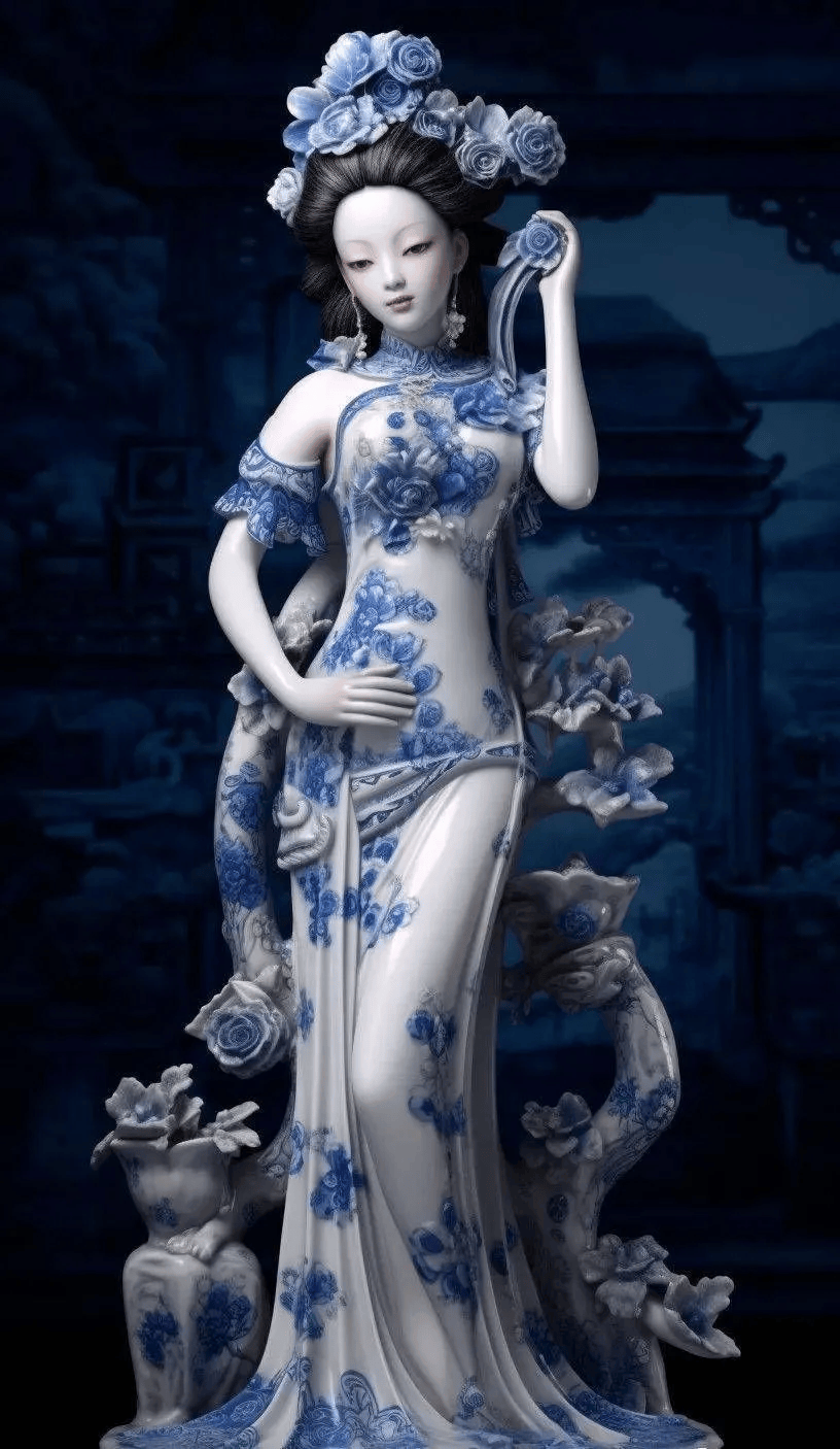 青花瓷美人看醉了