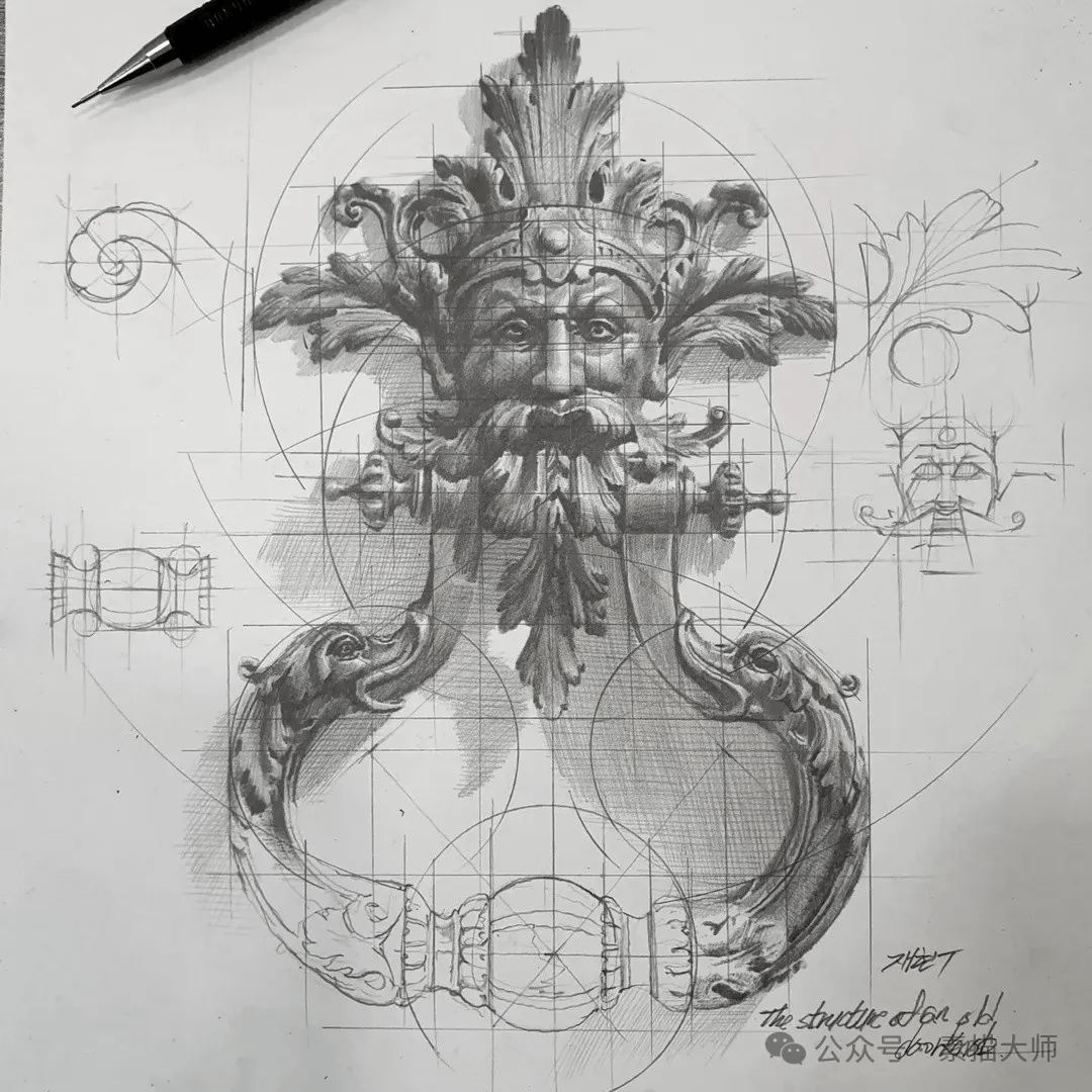 ahnjaehyun用结构画素描一