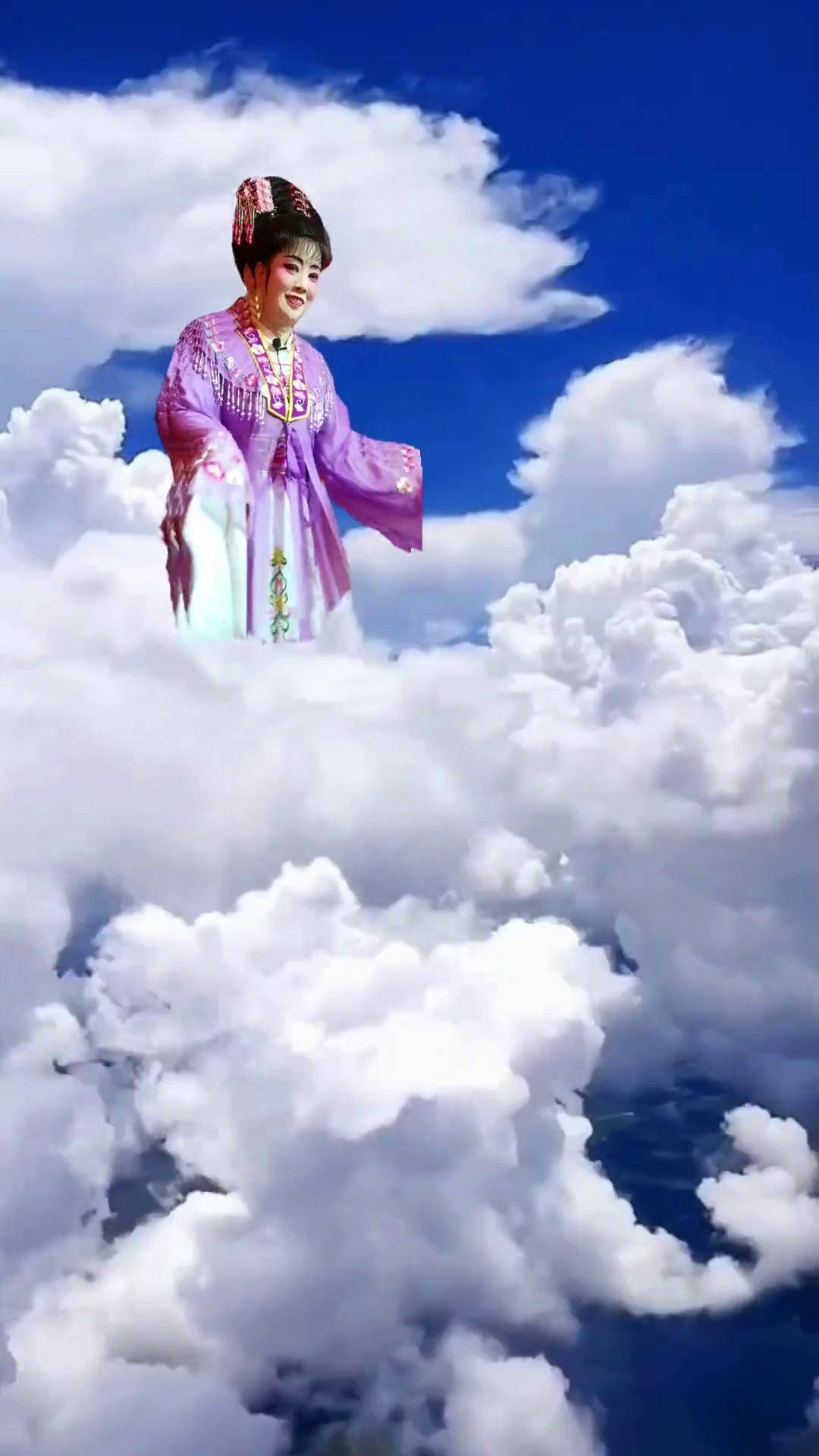 我来了腾云驾雾 仙女下凡到人间 美美的道具走一个