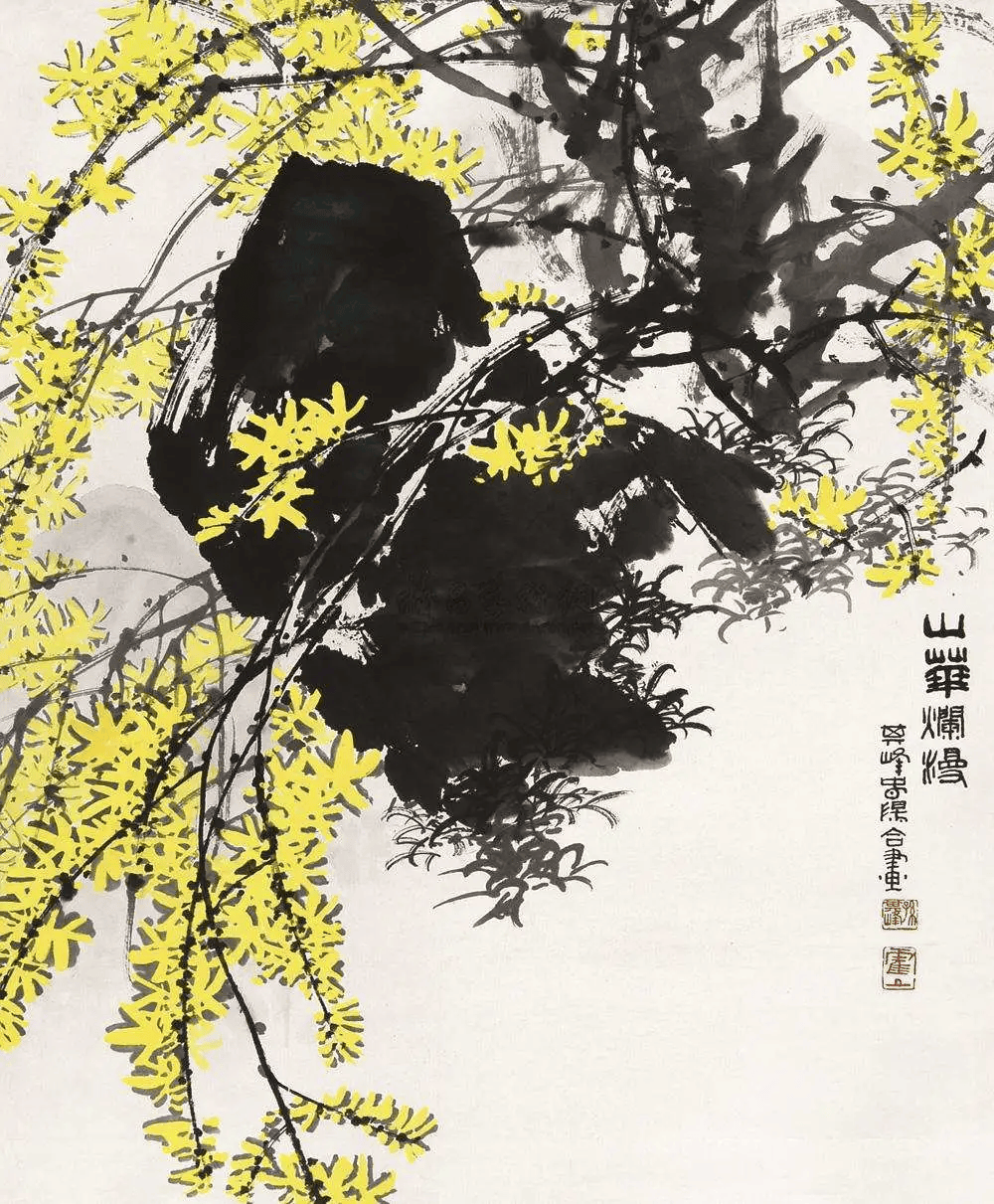 孙其峰 (1920年生)现代工笔花鸟画家,他的工笔重彩花鸟画已完成了传统