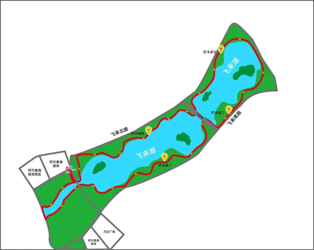 飞来湖湿地公园导览图图片