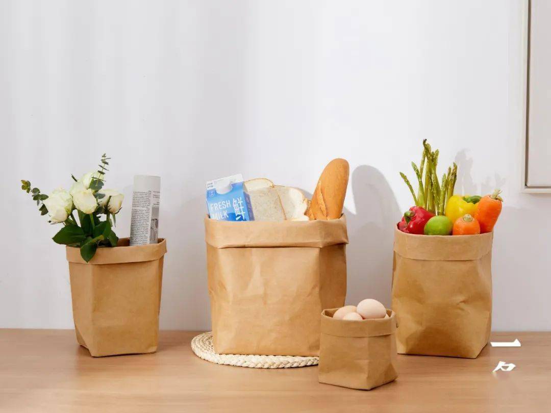 纸糊的身子爆款的命可水洗牛皮纸袋透出满满ins风