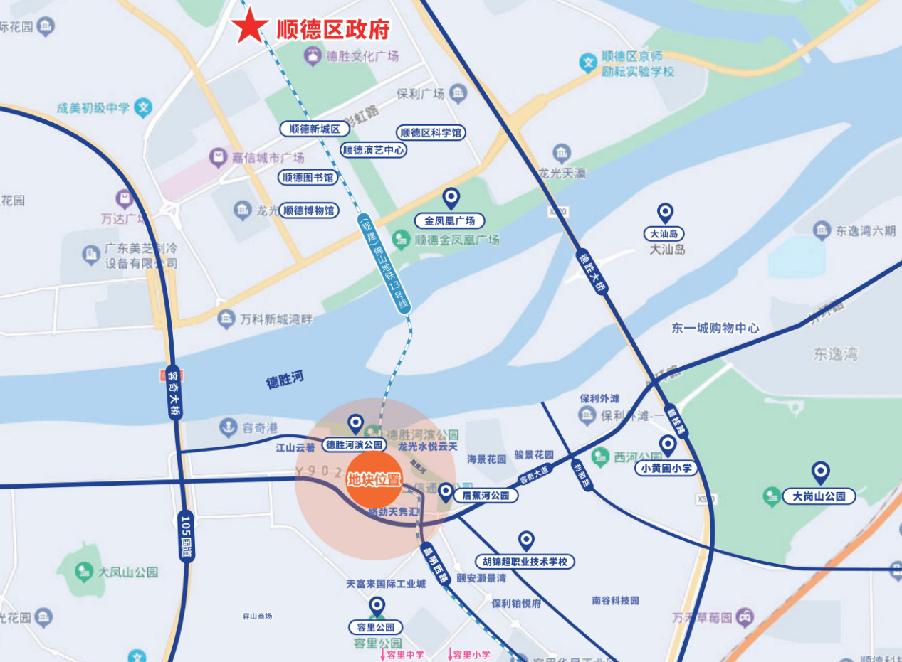 与金凤凰隔河相望,约40分钟达深圳!顺德容桂推出江景地块