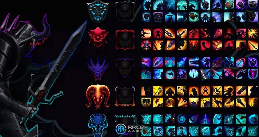 500个rpg游戏角色魔法ui图标unity游戏素材