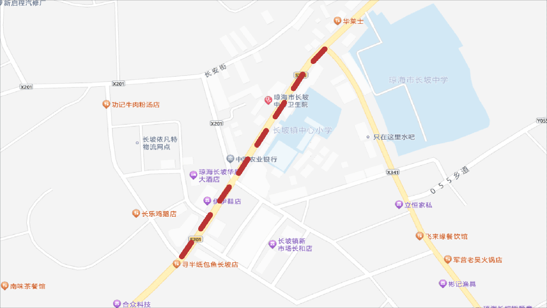 14,s201省道长坡镇墟农业银行路段13,g223国道安竹路口至湖仔卫生院