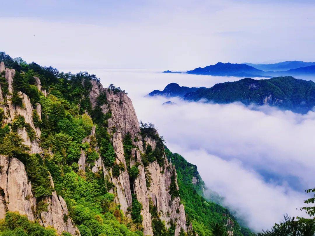 登上鸡峰山欣赏云海风景~