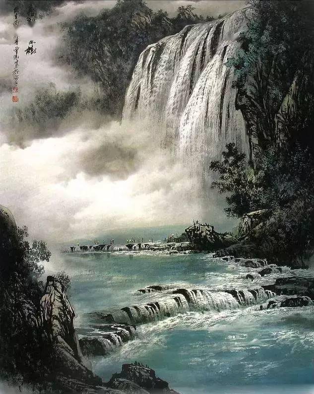 曾刚的彩墨山水画美爆了
