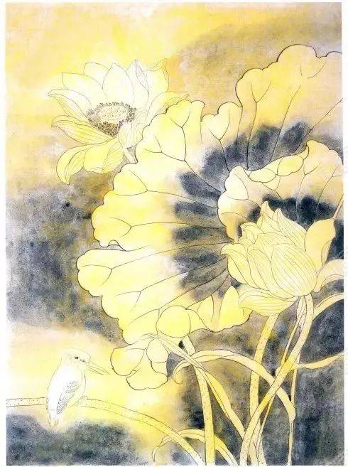 国画教程工笔荷花晨雨步骤解析示范