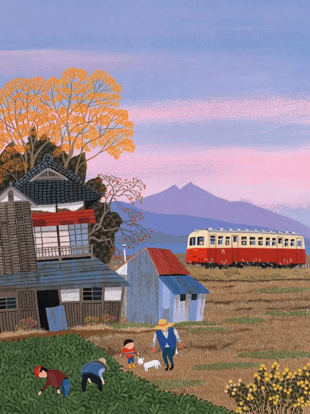 数不尽的田野风情与乡愁思绪_原田泰_日本_艺术