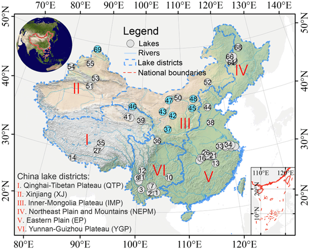 五湖分布图图片