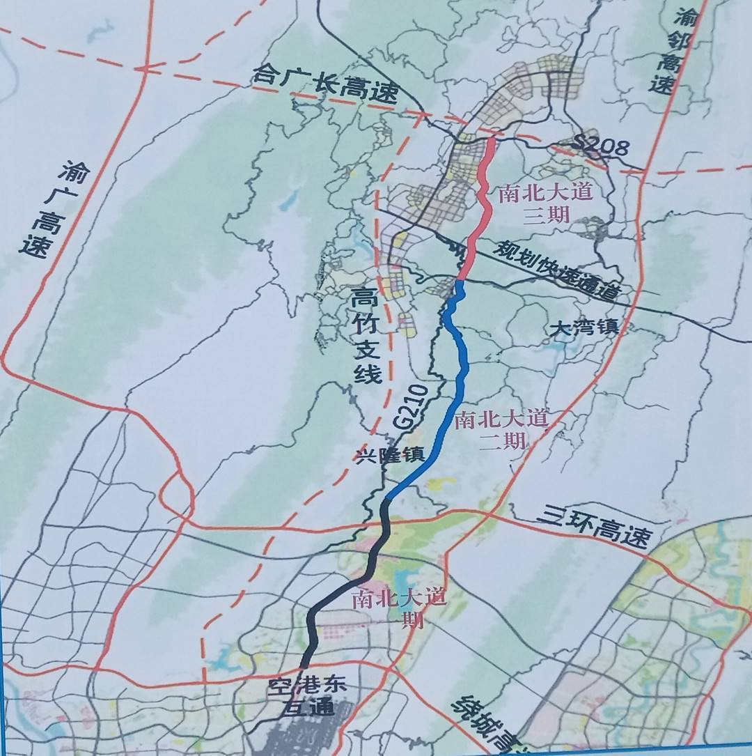 南北大道全线通车 重庆中心城区30分钟飙拢高竹新区 带动沿线千亿产值