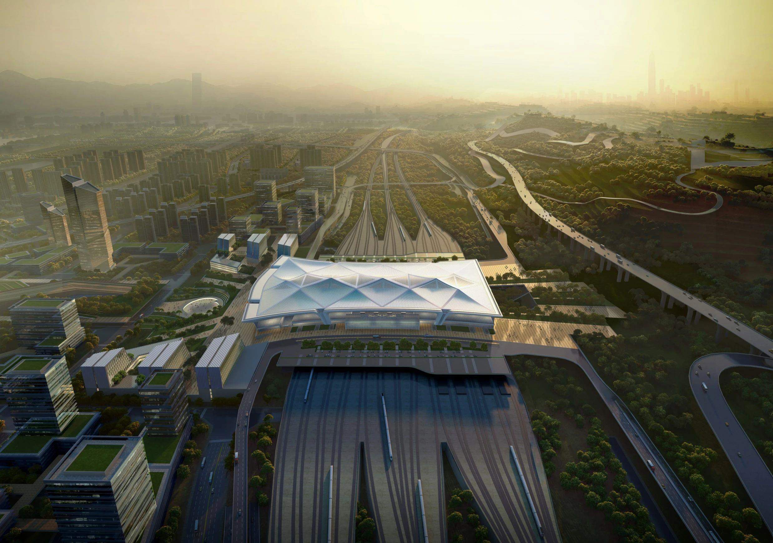 西安东站位于陕西省西安市高铁东城中央商务办公核心区,是集高铁,普铁