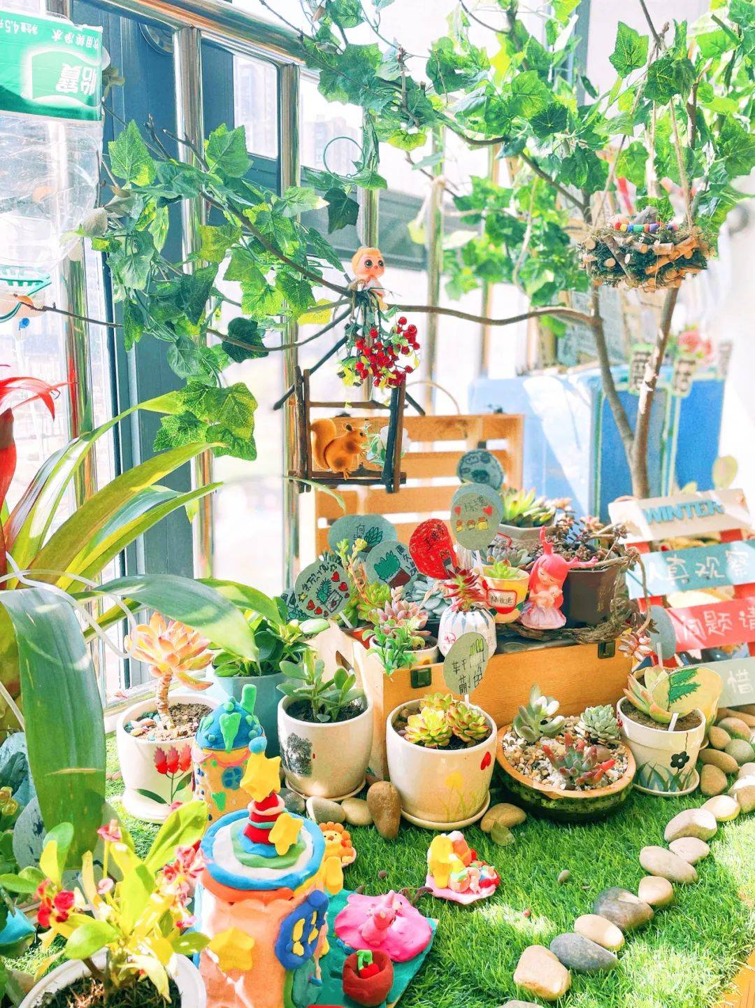 创意环创幼儿园春季植物角环境布置春日美景尽收眼底