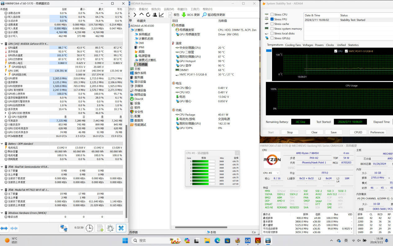 入门级游戏本的性价比争锋英特尔酷睿i513450hxvsamd锐龙r78845h