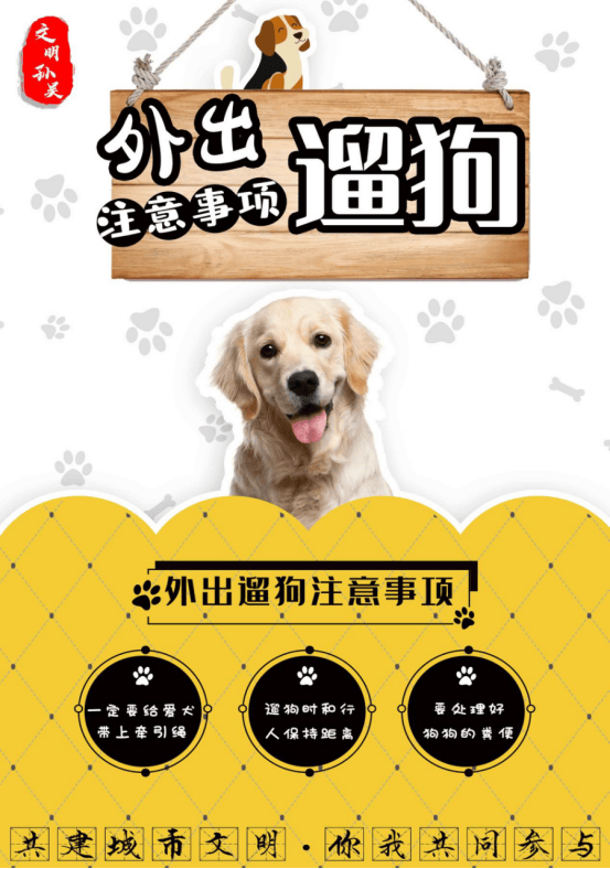 养犬不掉"链",文明天天见!