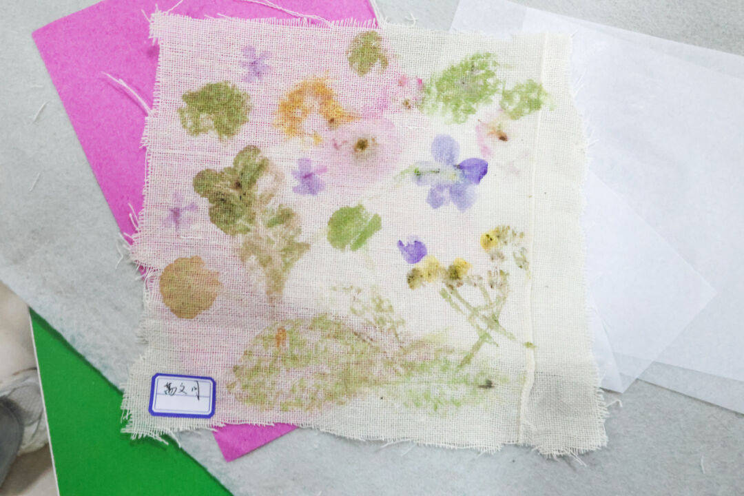 青春日职 | "拓花草之印,染自然之美"——思政部开展植物拓染活动