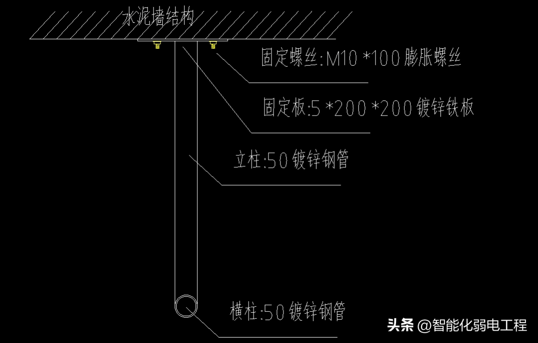 弱电工程会议室舞台灯光系统安装大样图cad格式