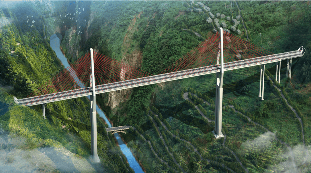 鲁巧高速牛栏江特大桥3号主塔塔墩最后一节混凝土浇筑完成67