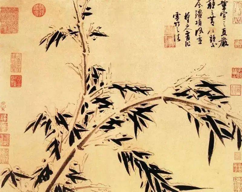 大师写雪竹飞雪有声惟在竹间最雅