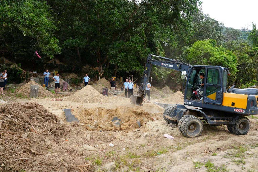 万宁万城拆除 8 座违建"坟墓" 全力推进绿色殡葬
