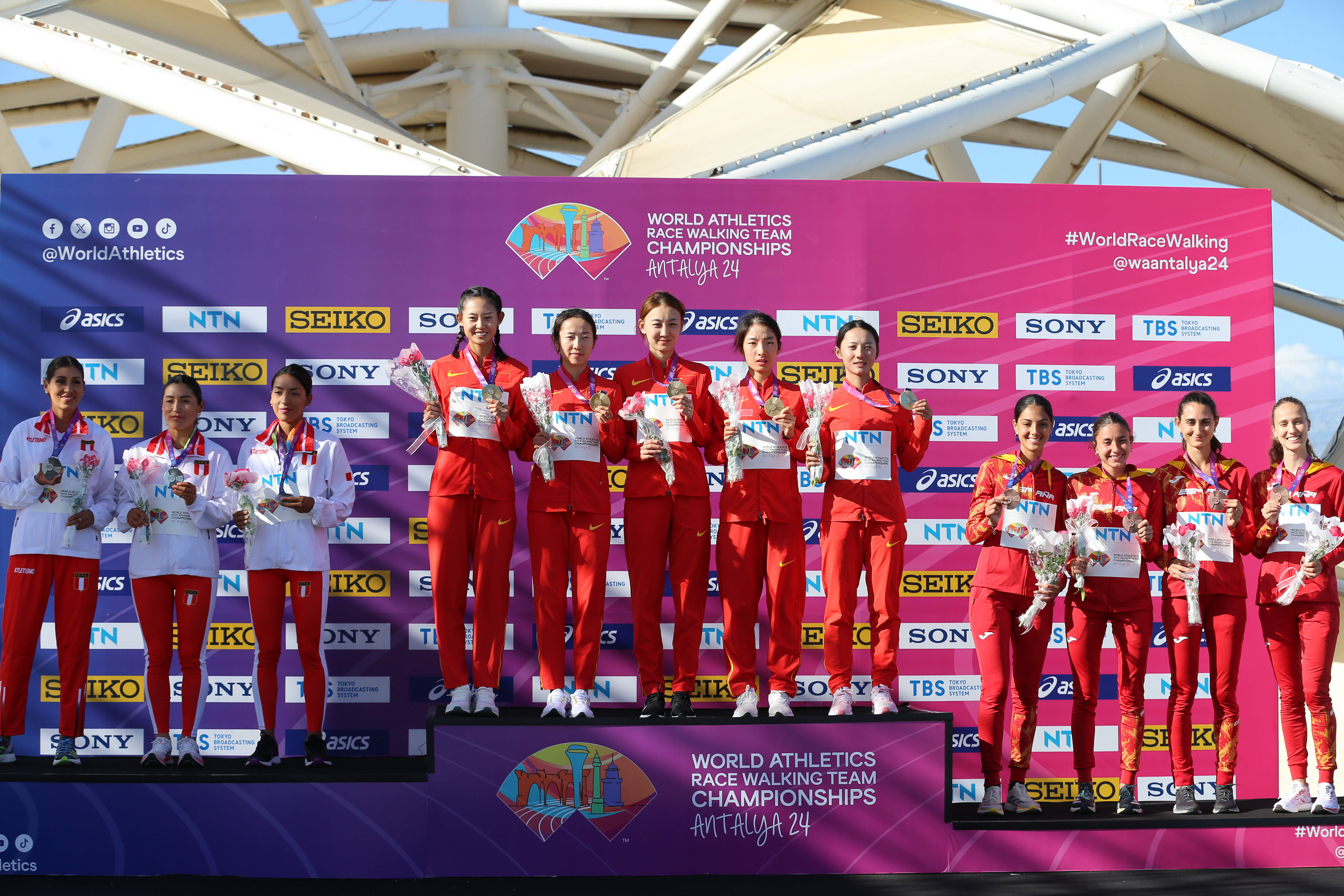 田径——世界竞走团体锦标赛:中国队女子20公里团体夺冠