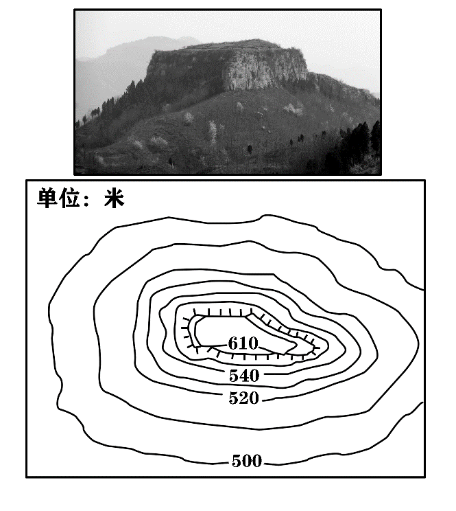 峭壁地形图图片